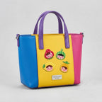 kawaii fruit girl embroidered stick-on patch on handbag