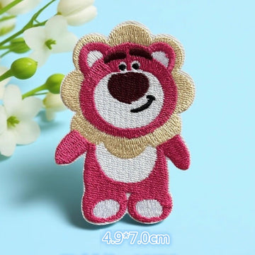 Pink Bear ① Patches(Stick-On)