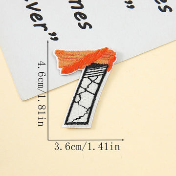 outdoor abstract number 7 embroidered stick-on patch