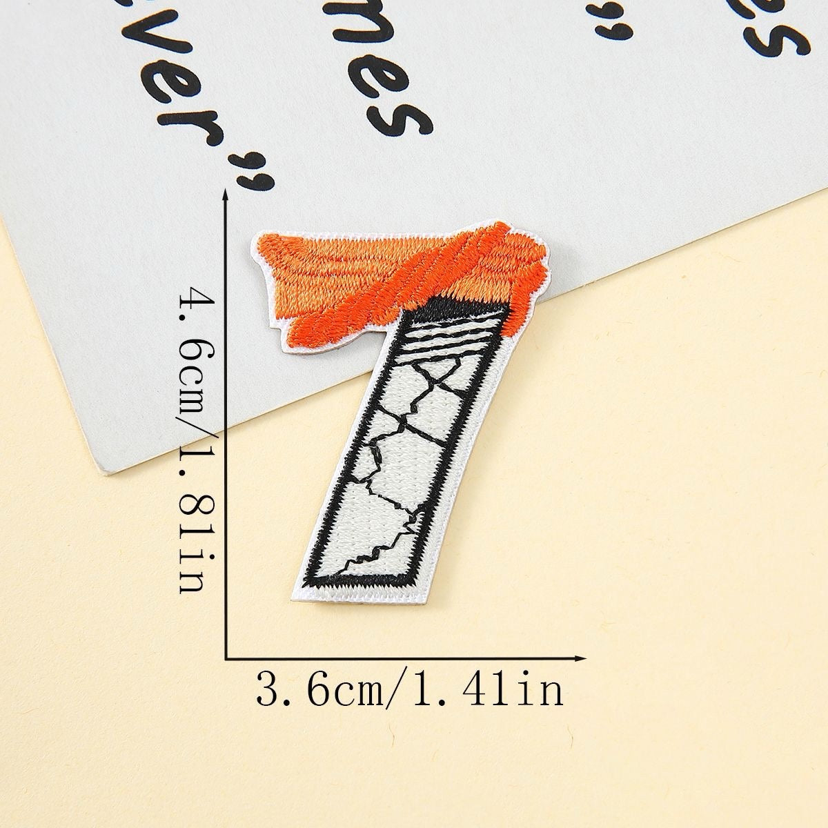 outdoor abstract number 7 embroidered stick-on patch