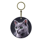 Cute Double-Sided Embroidered Cat Charms