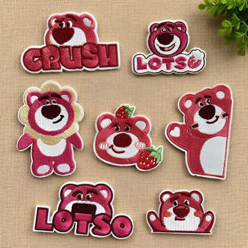 Pink Bear ① Patches(Stick-On)