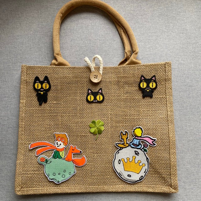 Large-Eyed Black Cat Patches(Stick-On)