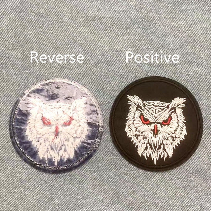 Creepy Owl Patches (Iron-On)