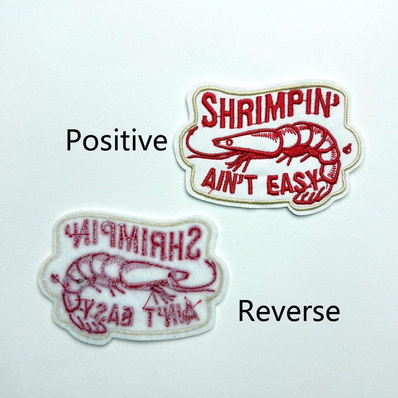 Red Shrimp Patches (Iron-On)