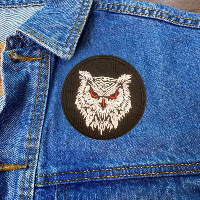 Creepy Owl Patches (Iron-On)