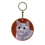 Cute Double-Sided Embroidered Cat Charms