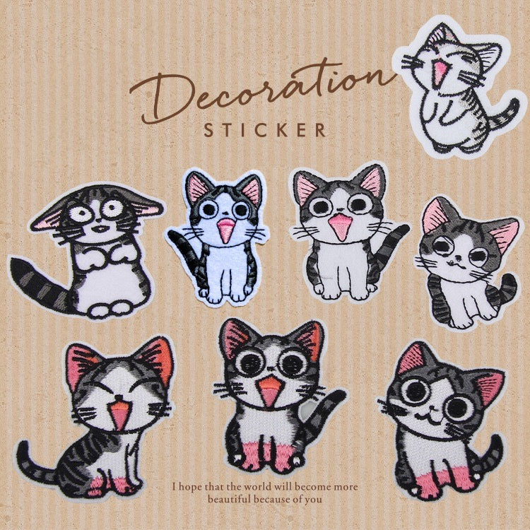 Cheese-Loving Cat Patches (Iron-On) - CheerCove