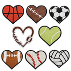 Sports Heart Patches (Iron-On)