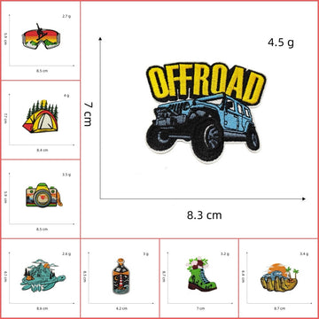 Retro Adventure Patches (Iron-On)