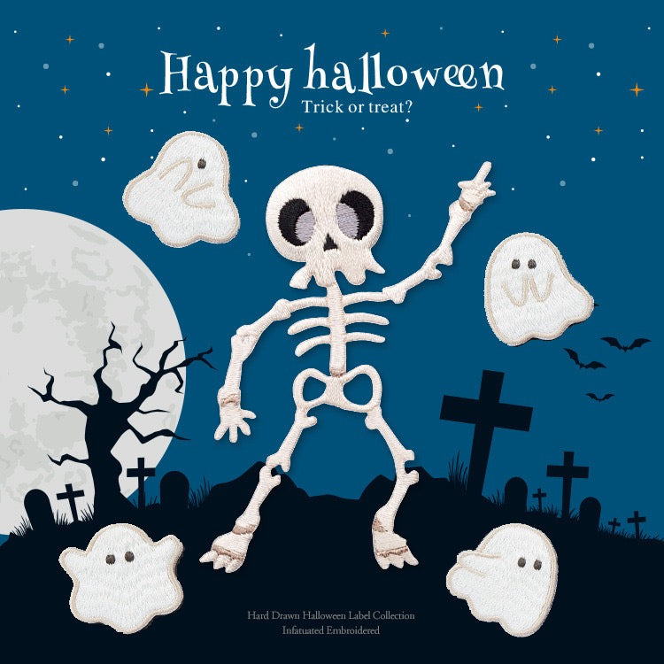 Happy Halloween Embroidered Patches - Multiple Designs Available - CheerCove
