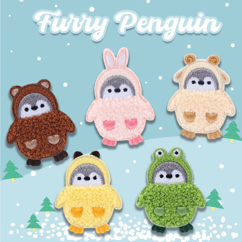 Furry Penguins Embroidered Patches - Multiple Designs Available - CheerCove