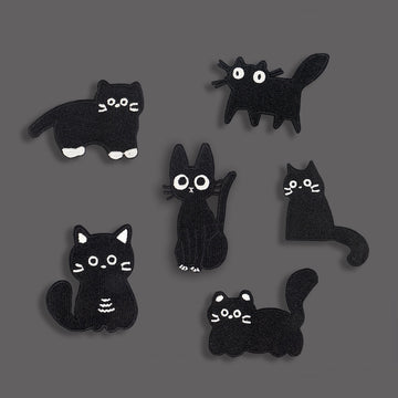 Adorable Black Cat Patches (Stick-On) - CheerCove