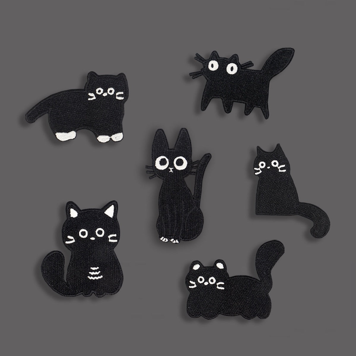 Adorable Black Cat Patches (Stick-On) - CheerCove