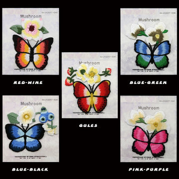 Butterflies and Flowers Patches(Stick-On)