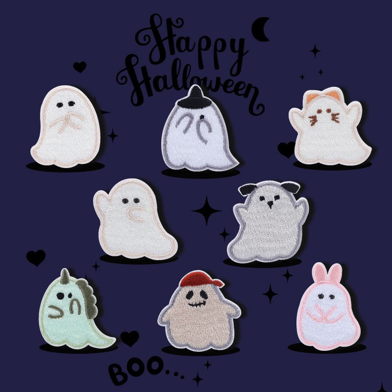 Little Ghost Embroidered Patches - Multiple Designs Available - CheerCove