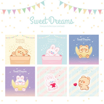 Sweet Dream Rabbit and Bear Embroidered Patches - Multiple Designs Available - CheerCove