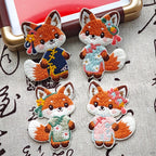 Kawaii Chinoiserie Fox Patches (Stick-On)