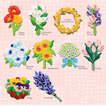 Beautiful Flowers Patches(Stick-On)