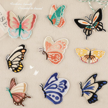 Botanical Butterfly Embroidered Patches - Multiple Designs Available - CheerCove