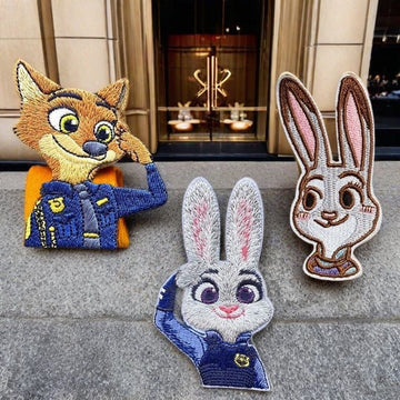 Bunny Officer & Fox Patches (Stick-On)