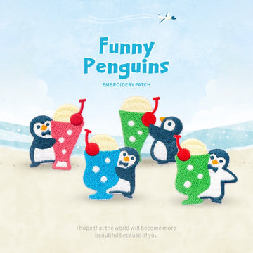 Funny Penguins Embroidered Patches - Multiple Designs Available - CheerCove