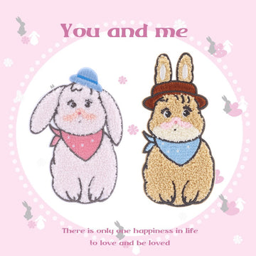 Couple Rabbits Embroidered Patches - Multiple Designs Available - CheerCove