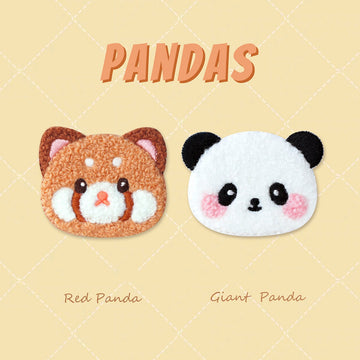 Giant Panda and Red Panda Embroidered Patches - Multiple Designs Available - CheerCove