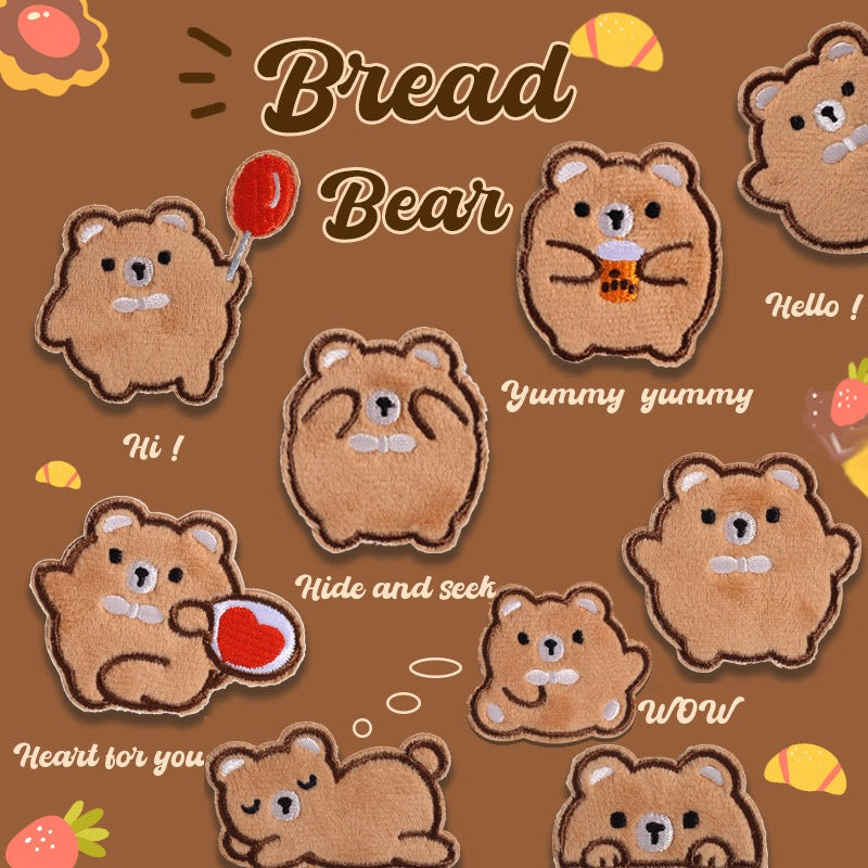 Bread Bear Embroidered Patches - Multiple Designs Available - CheerCove
