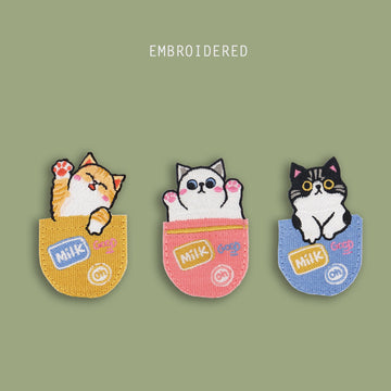 Cat in Pocket Patches(Stick-On)