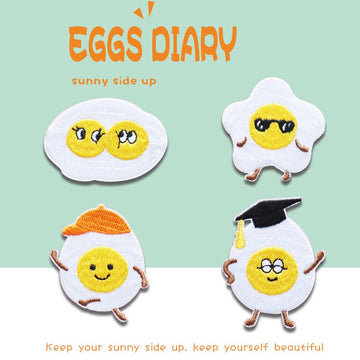Poached Egg Embroidered Patches - Multiple Designs Available - CheerCove