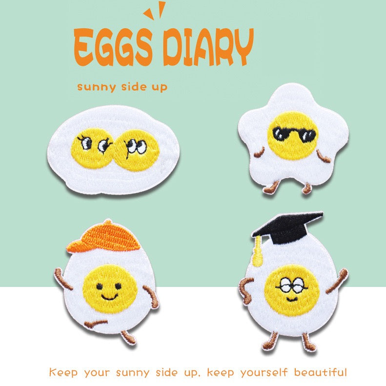 Poached Egg Embroidered Patches - Multiple Designs Available - CheerCove