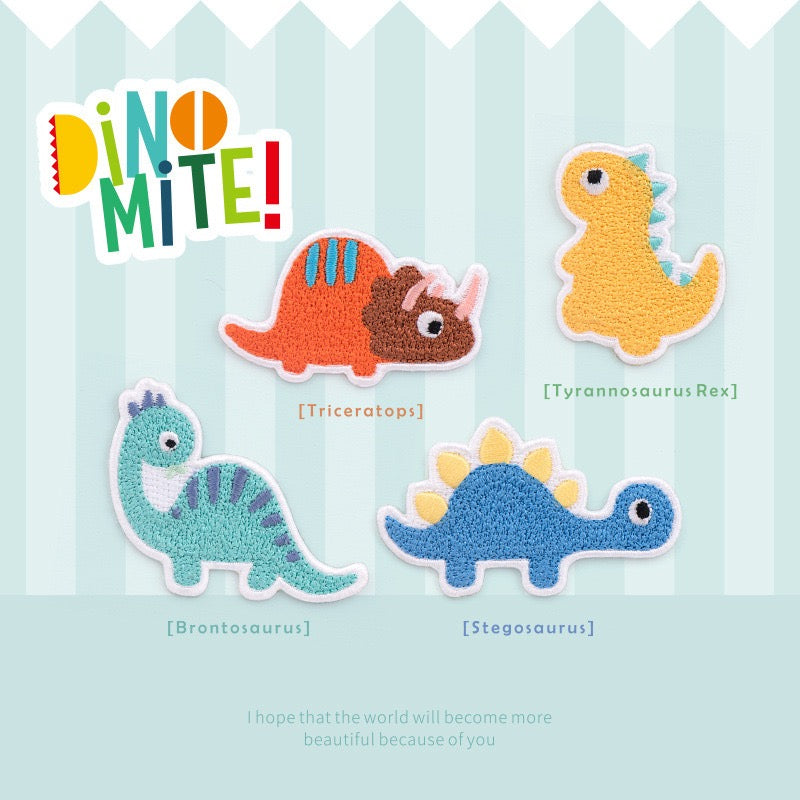 Dino Adventure Embroidered Patches - Multiple Designs Available - CheerCove