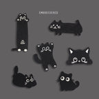 Cute Black Cat Patches (Stick-On) - CheerCove