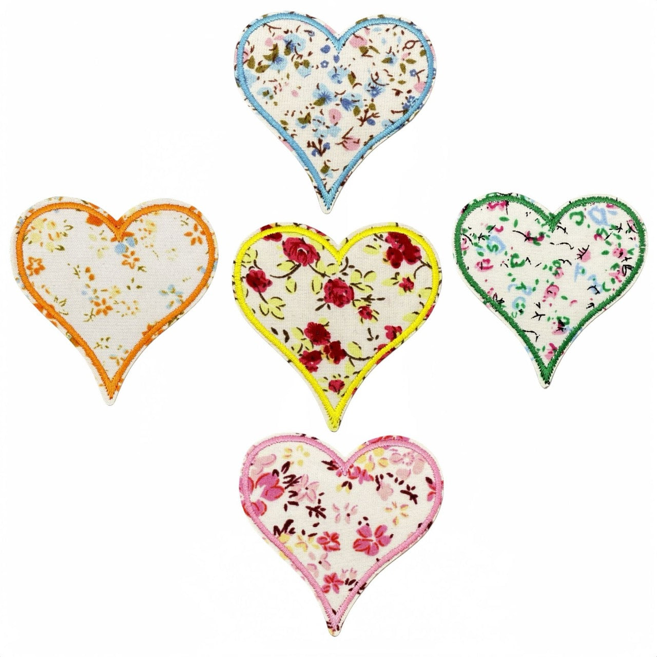 Floral Heart Embroidered Patches - Multiple Designs Available - CheerCove