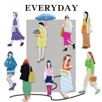 Urban Chic Girl Embroidered Patches - Multiple Designs Available - CheerCove