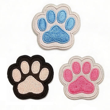 Cute Dog Paw Print Patches (Iron-On)