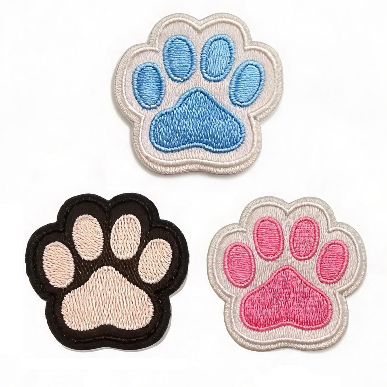 Cute Dog Paw Print Patches (Iron-On)