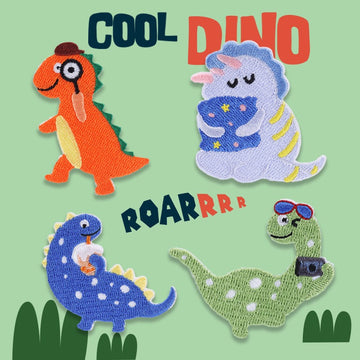 Fun Dinosaur Embroidered Patches - Multiple Designs Available - CheerCove