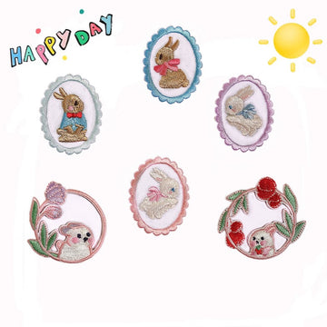 Cartoon Rabbit Embroidered Patches - Multiple Designs Available - CheerCove