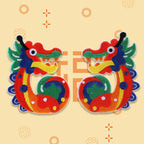 Twin Chinese Dragons Embroidered Patches - Multiple Designs Available - CheerCove