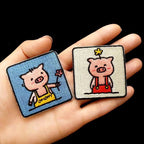 Piggy Couple Patches (Stick-On)