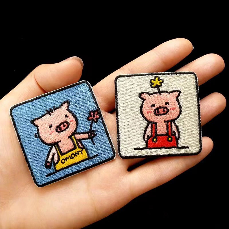 Piggy Couple Patches (Stick-On)