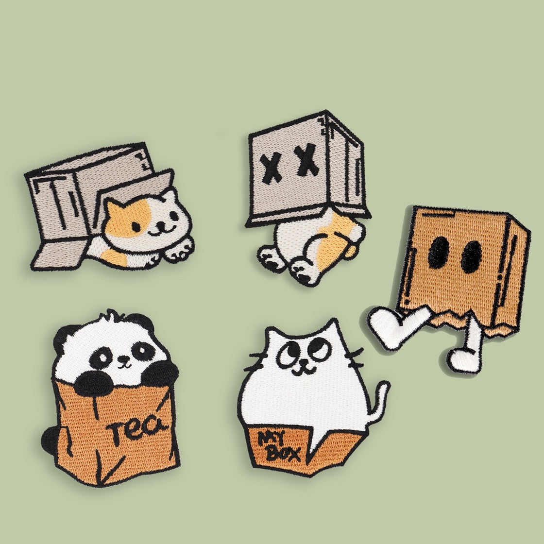 Animals Love Boxes Patches (Stick-On)