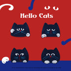 Hello Cats Patches (Stick-On) - CheerCove