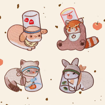 Animals with Glass Jars  Patches(Stick-On)