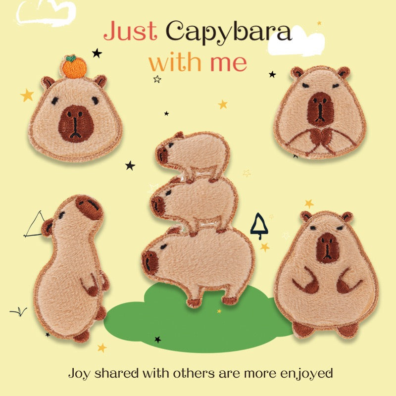 Capybara Embroidered Patches - Multiple Designs Available - CheerCove