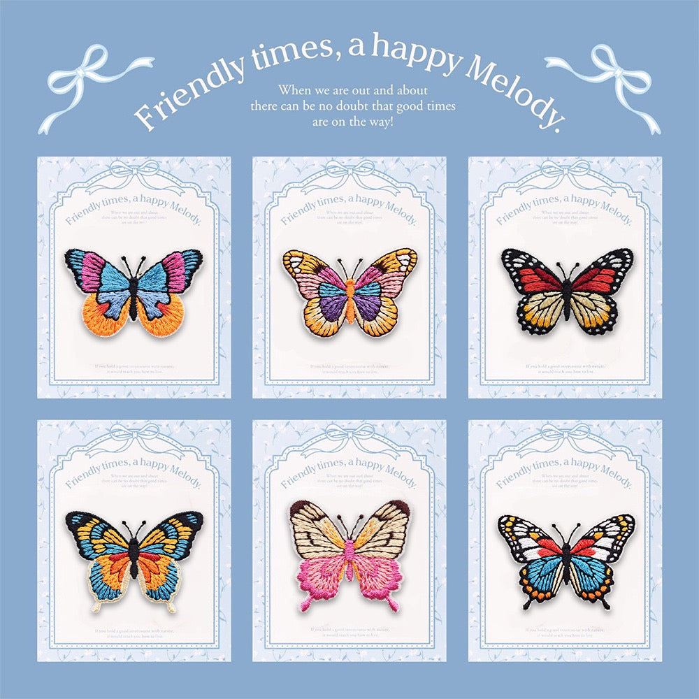 Spring Butterfly Patches (Stick-On)