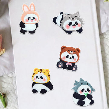 Panda in Hat Embroidered Patches - Multiple Designs Available - CheerCove