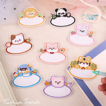 Write-On Name Embroidered Patches ② - Multiple Designs Available - CheerCove